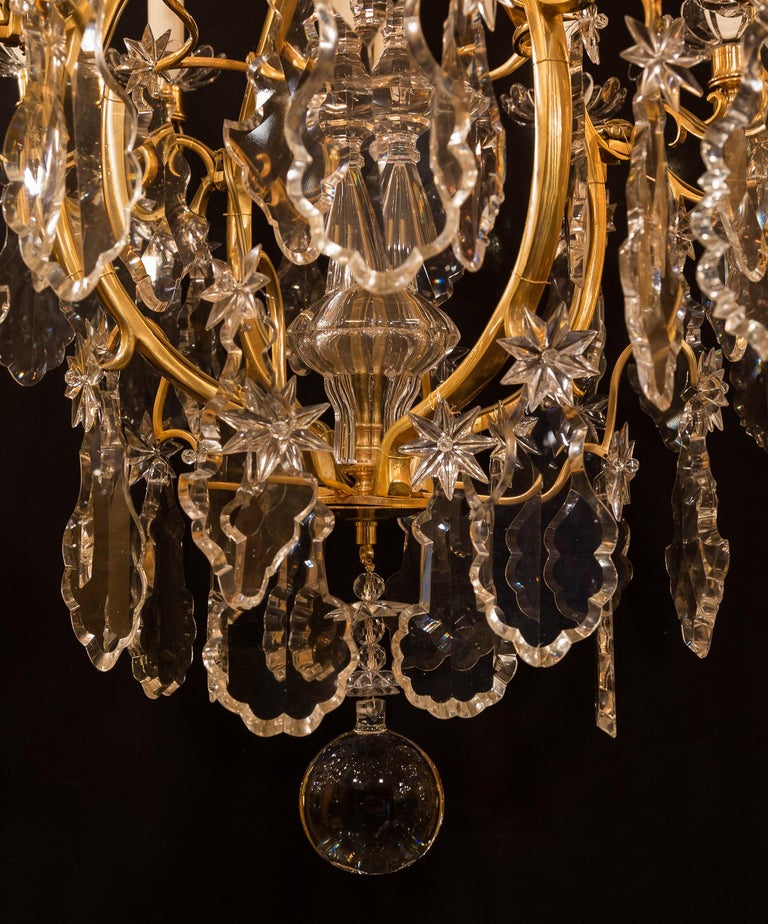 Baccarat, French Louis XV Style, GiltBronze and Crystal Chandelier at