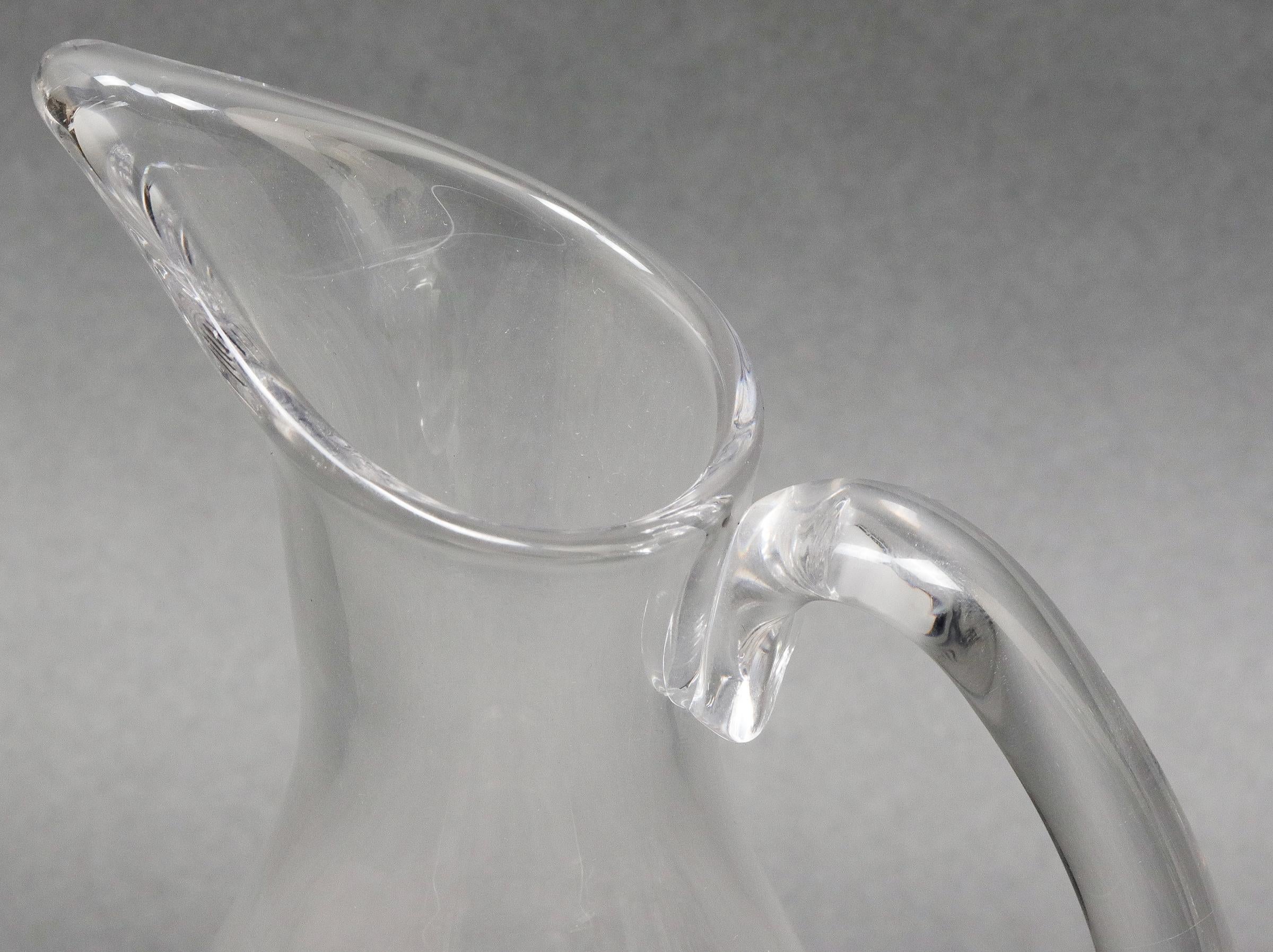 Baccarat French Modern Colorless Glass Pitcher 2