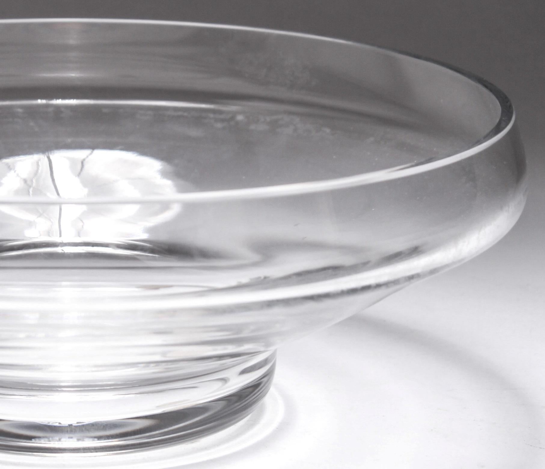 20th Century Baccarat French Modern Crystal Bowl
