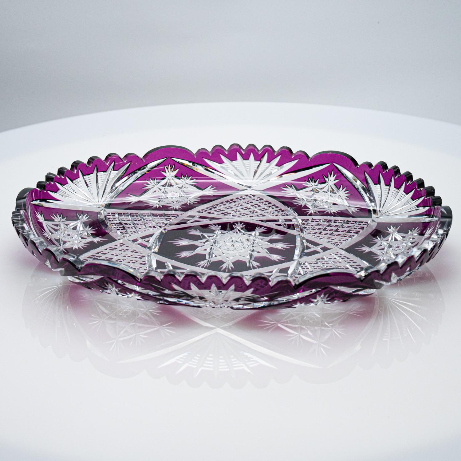 Frutero Baccarat, cristal violeta, Francia, 1930 Cristal en venta