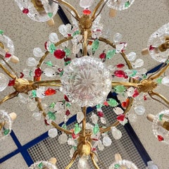 Baccarat Gilt Bronze and Crystal 8-Light Chandelier