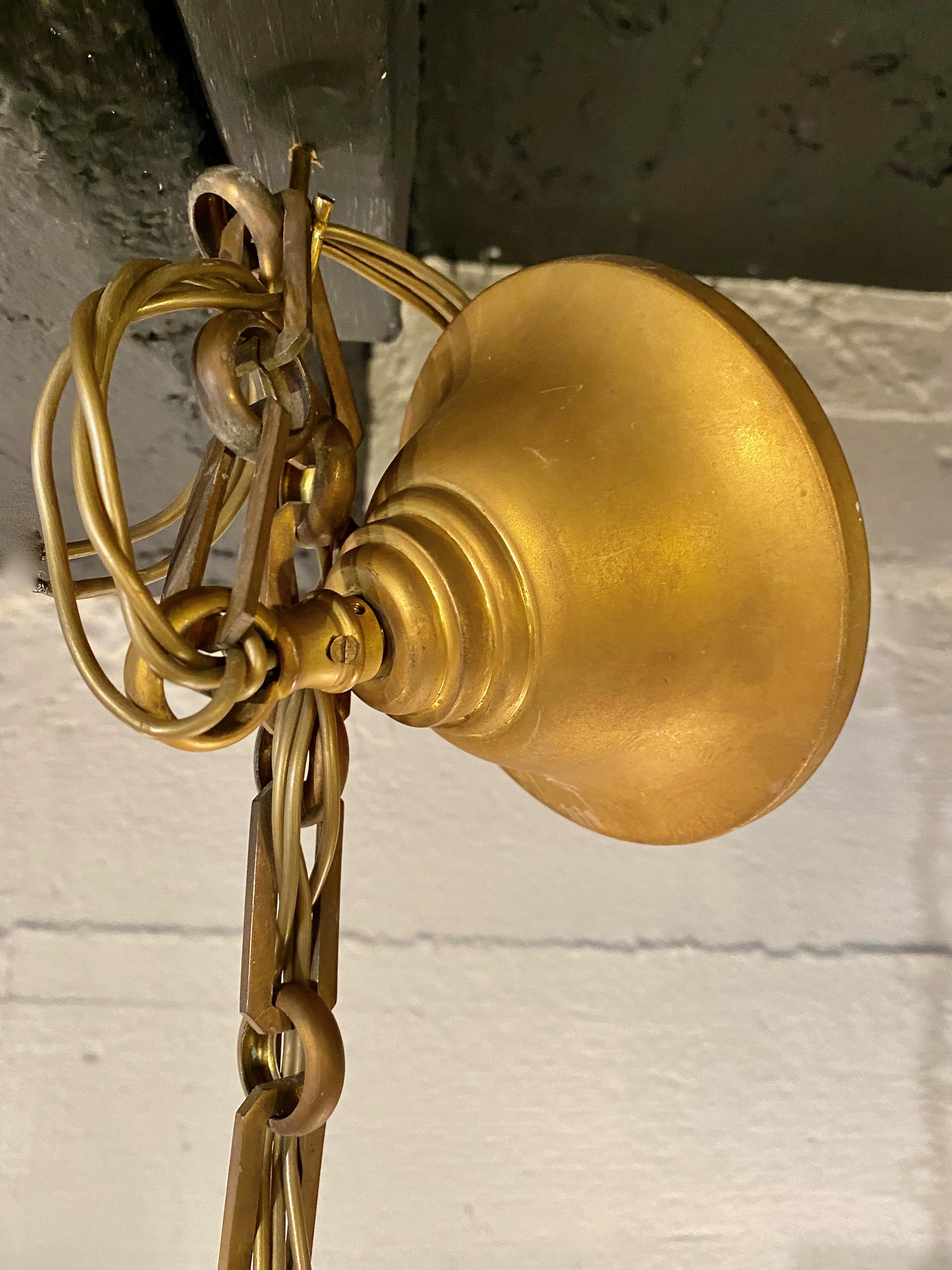 Lustre en bronze doré de Baccarat Bon état - En vente à Pasadena, CA