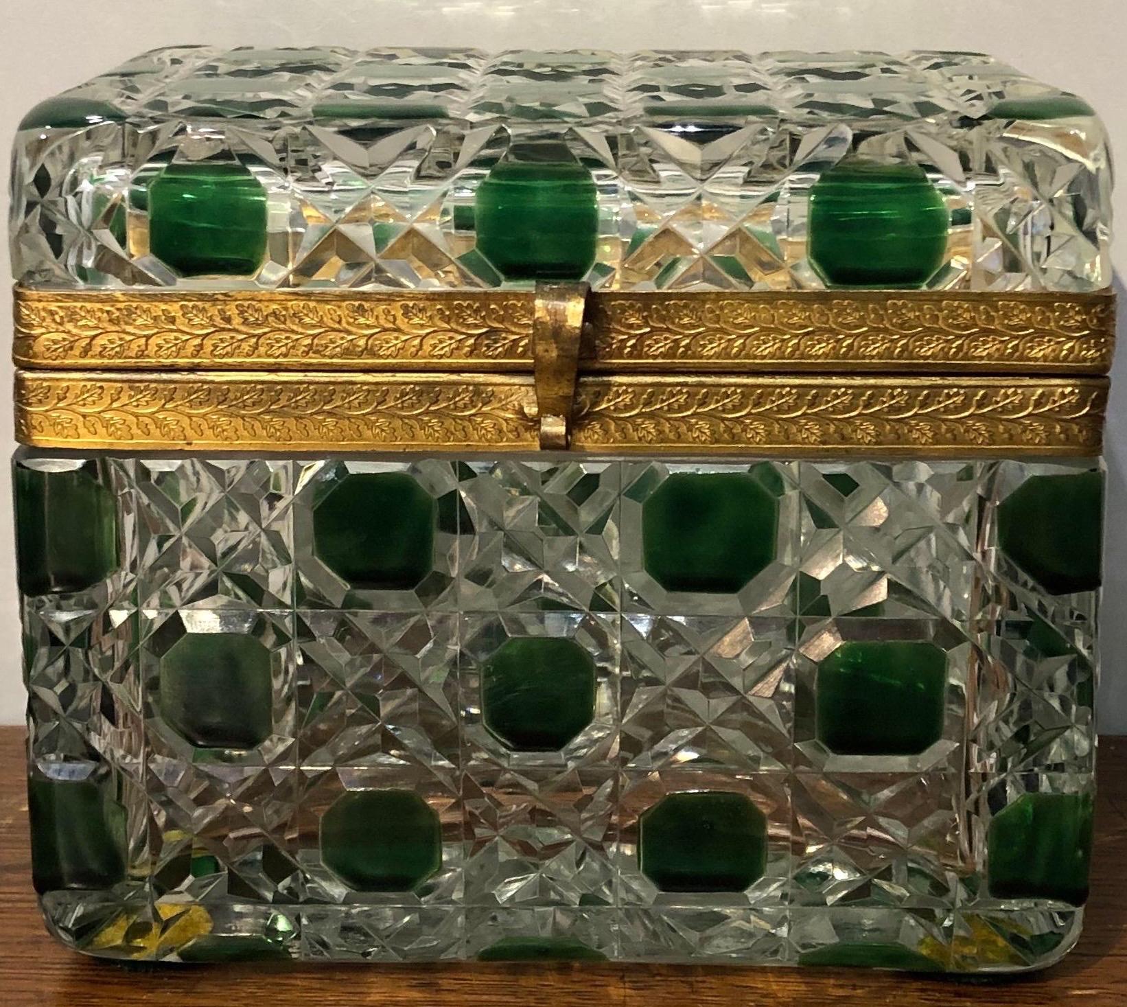 French Baccarat Glass Box