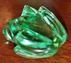Baccarat Glass Green Frog