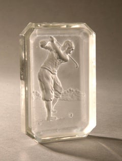 Baccarat Golf Glass Pin Tray