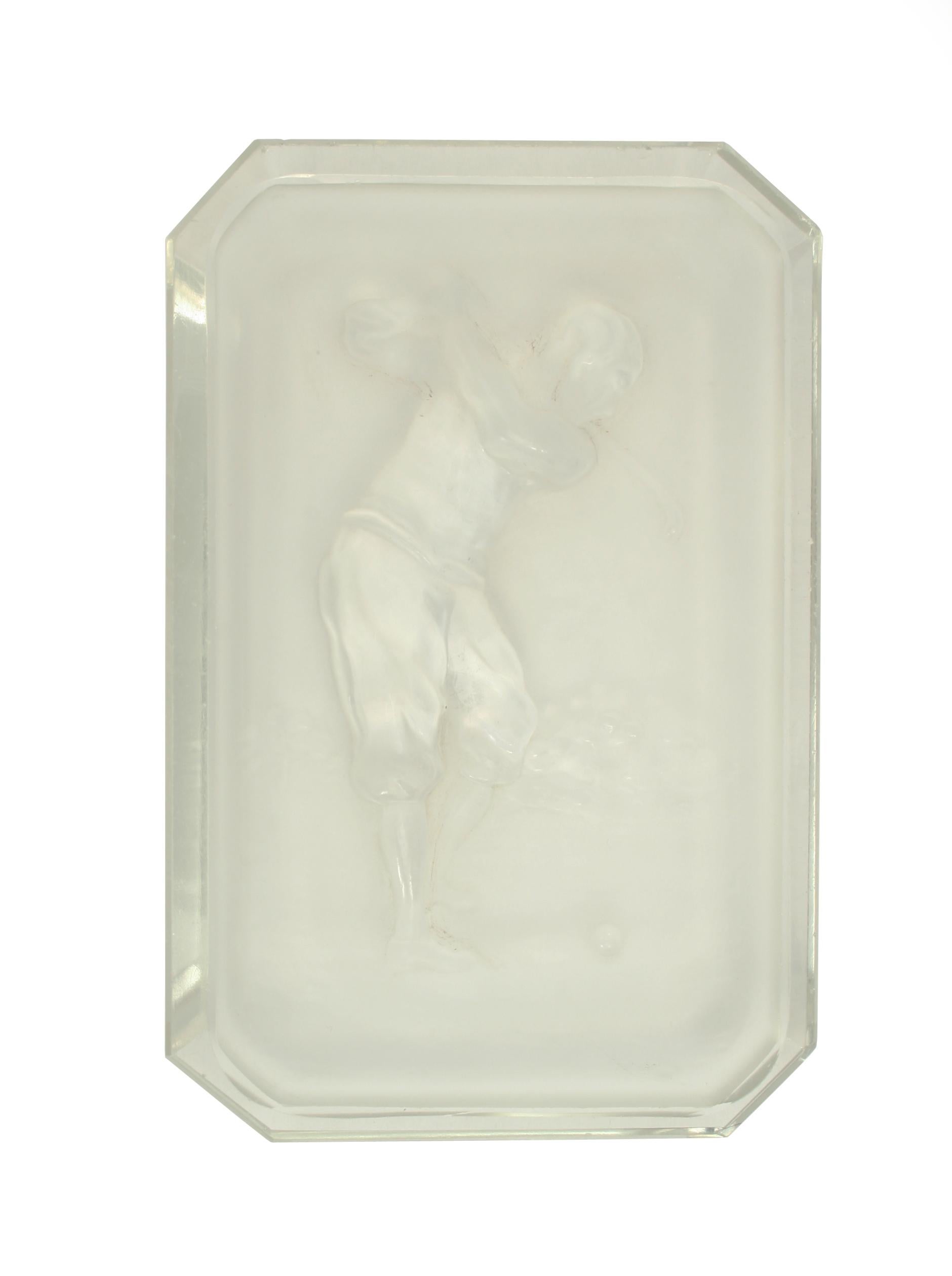 French Baccarat Golf Glass Pin Tray