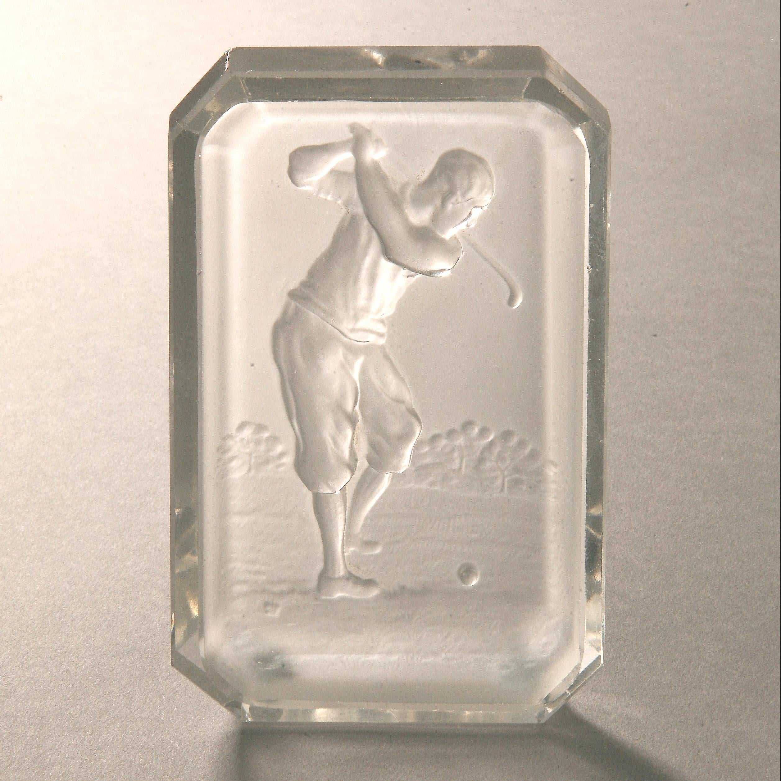 Baccarat Golf Glass Pin Tray 1