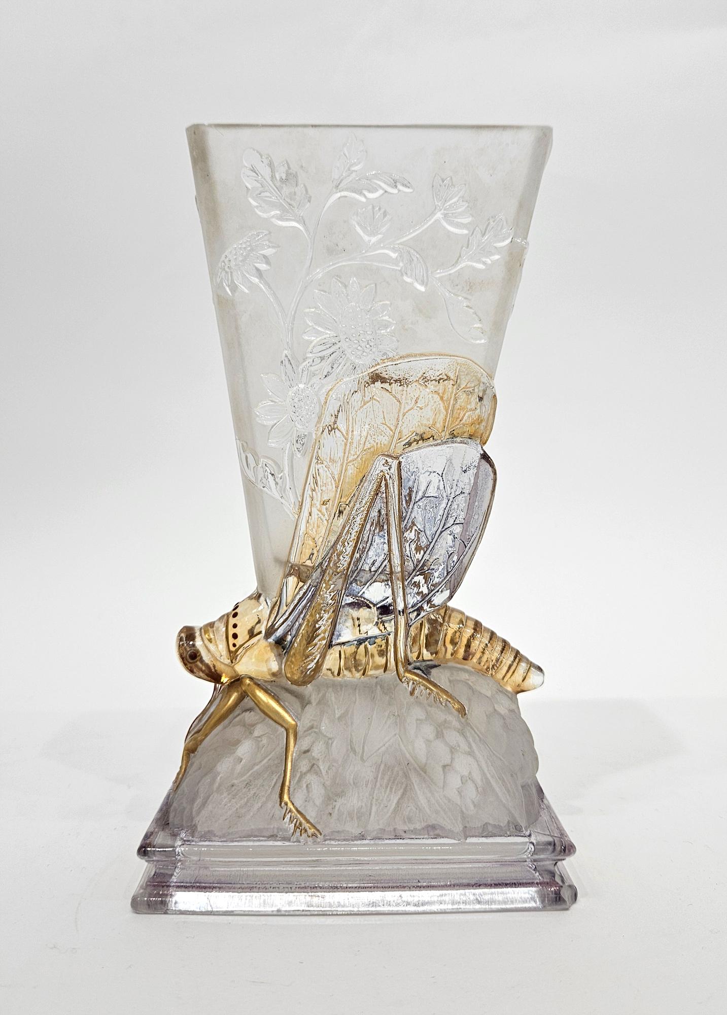 Vaso Baccarat Grasshopper Exposition Universelle Paris 1878, prodotto in Francia in vendita 4