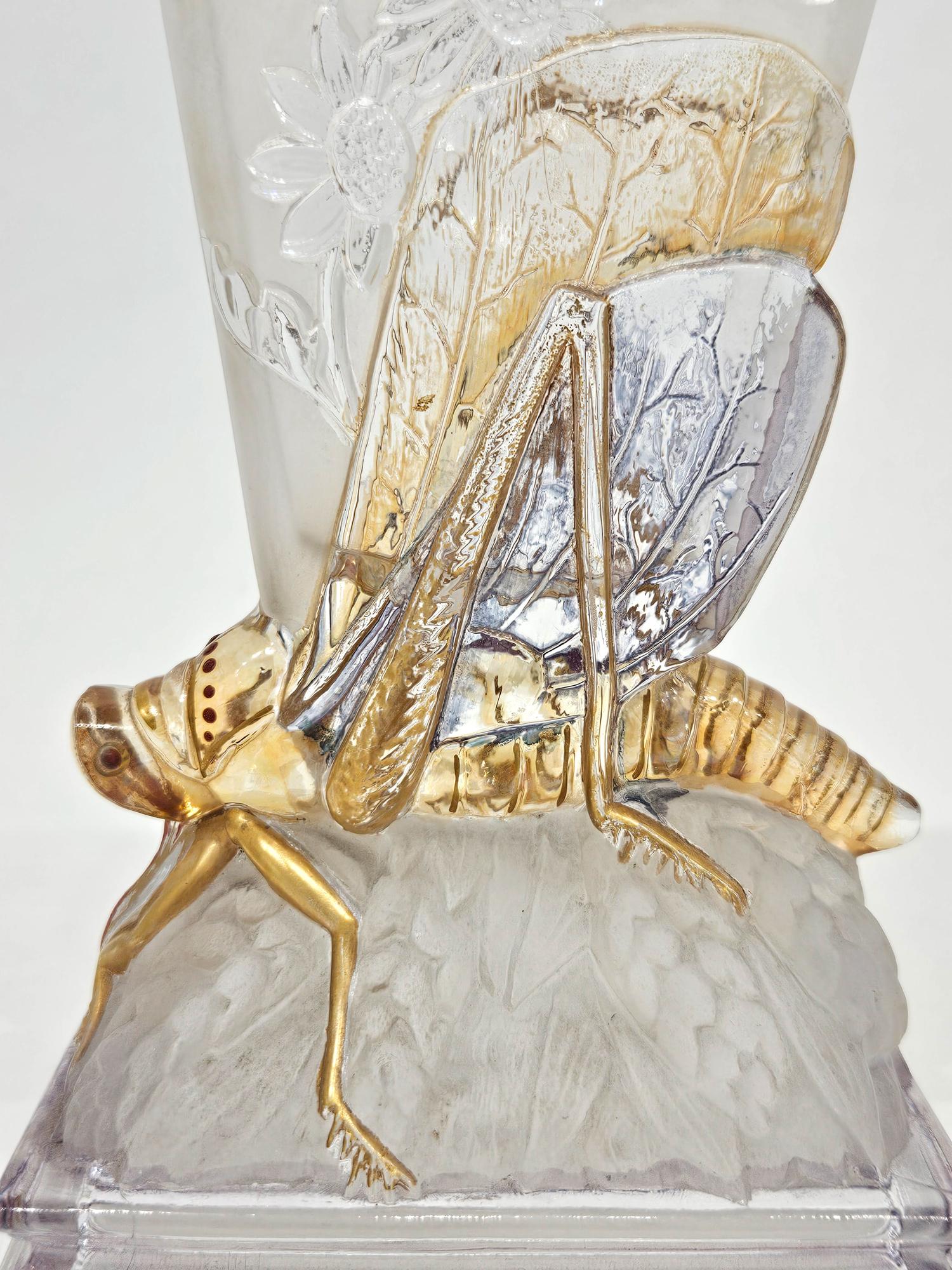 Vaso Baccarat Grasshopper Exposition Universelle Paris 1878, prodotto in Francia in vendita 5