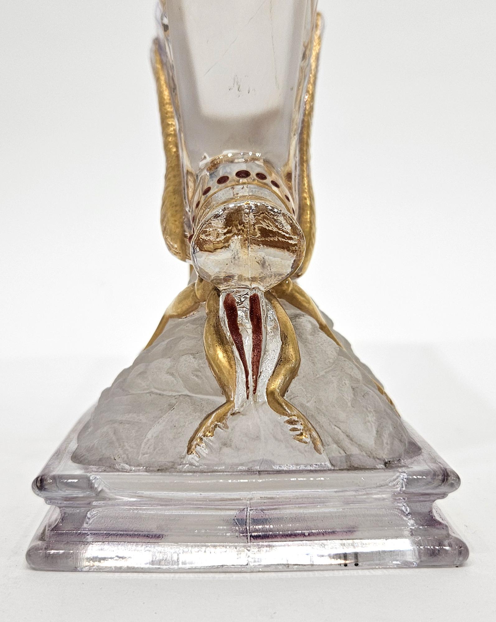 Vaso Baccarat Grasshopper Exposition Universelle Paris 1878, prodotto in Francia in vendita 1