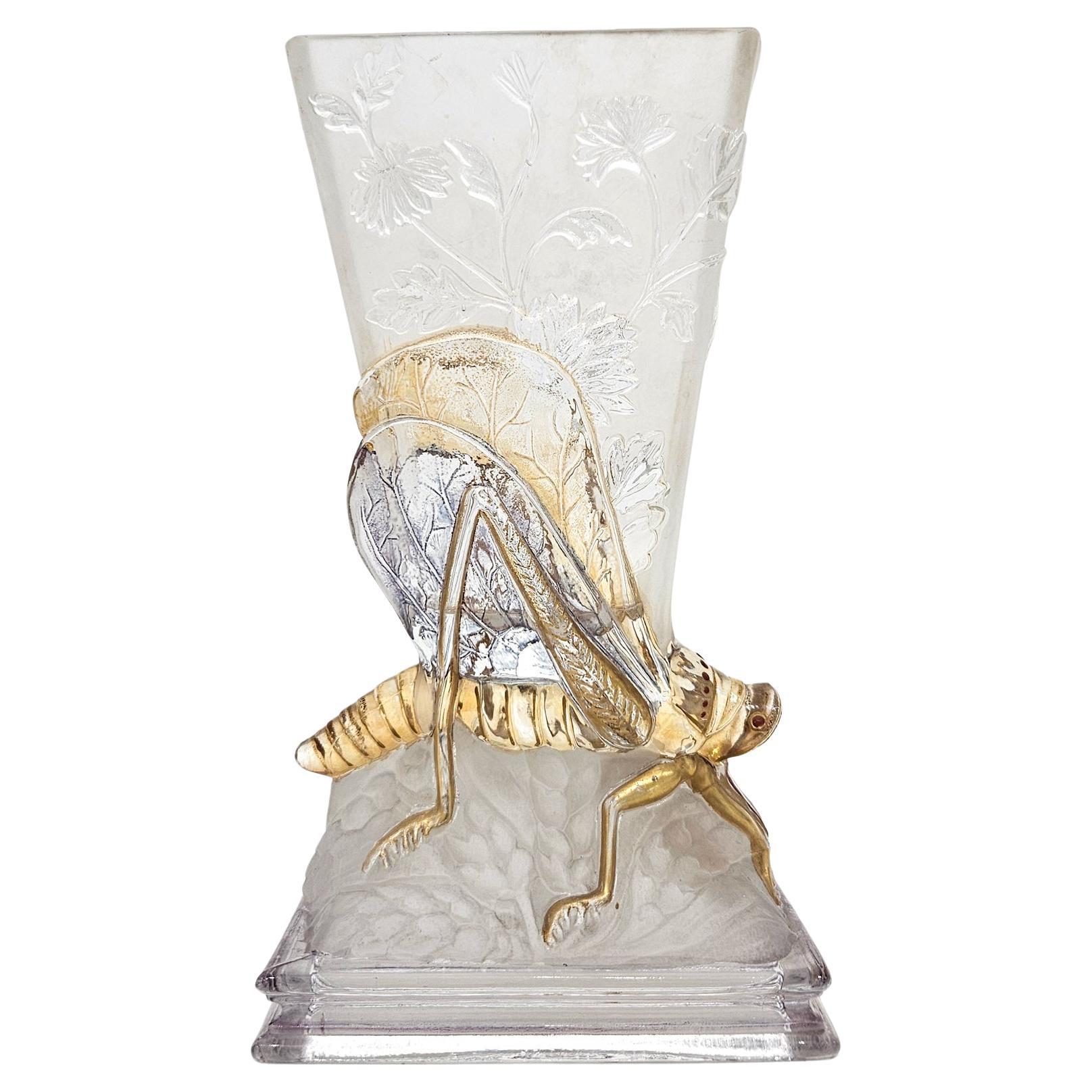 Vaso Baccarat Grasshopper Exposition Universelle Paris 1878, prodotto in Francia in vendita