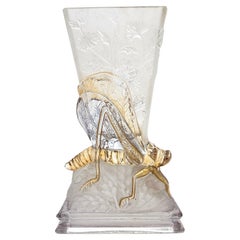 Baccarat Grasshopper Vase made in France c. 1878