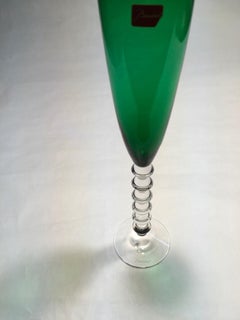 Baccarat Green Crystal Goblet, France