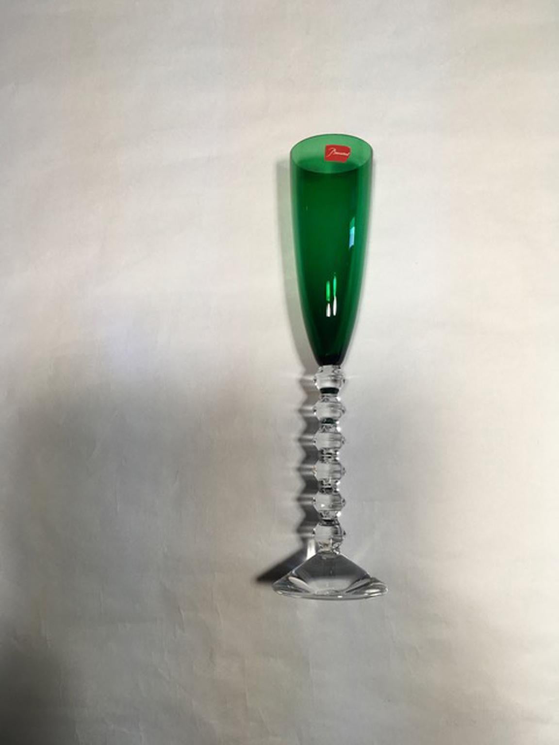 Baccarat Green Crystal Goblet, France In New Condition In Brescia, IT