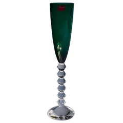 Baccarat Green Crystal Goblet, France