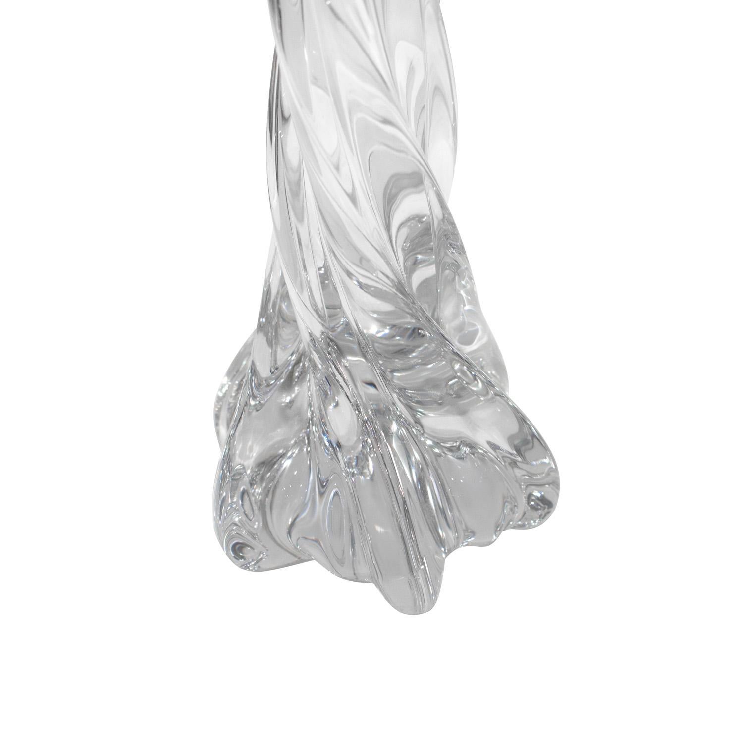 Hand-Crafted Baccarat Hand-Blown Crystal Table Lamp 1970s (Signed) For Sale
