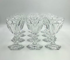Ensemble de 12 verres à vin Baccarat Harcourt 1841
