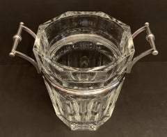 Baccarat Harcourt Champagne Cooler Ice Bucket Silvered Bronze Ormolu Handle