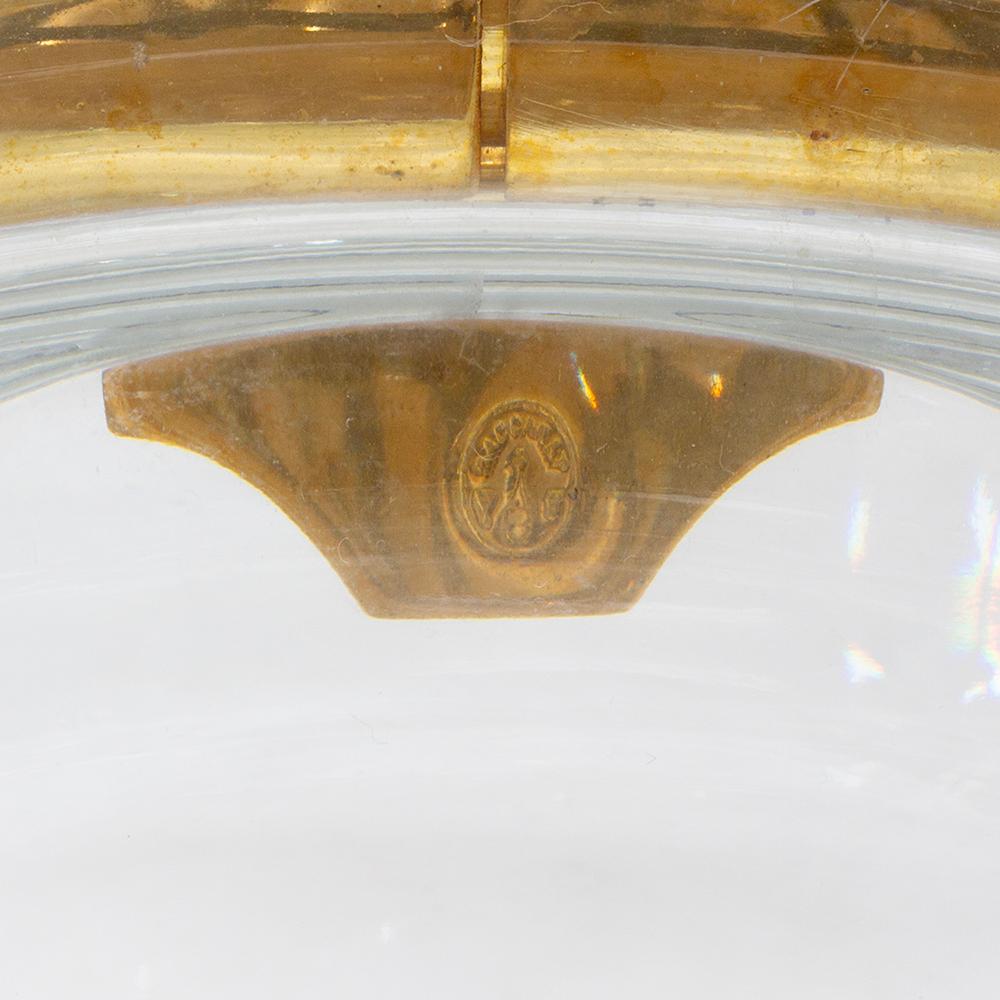Rafraîchisseur à champagne en cristal de Baccarat Harcourt avec poignées en métal doré circa 1970 en vente 5