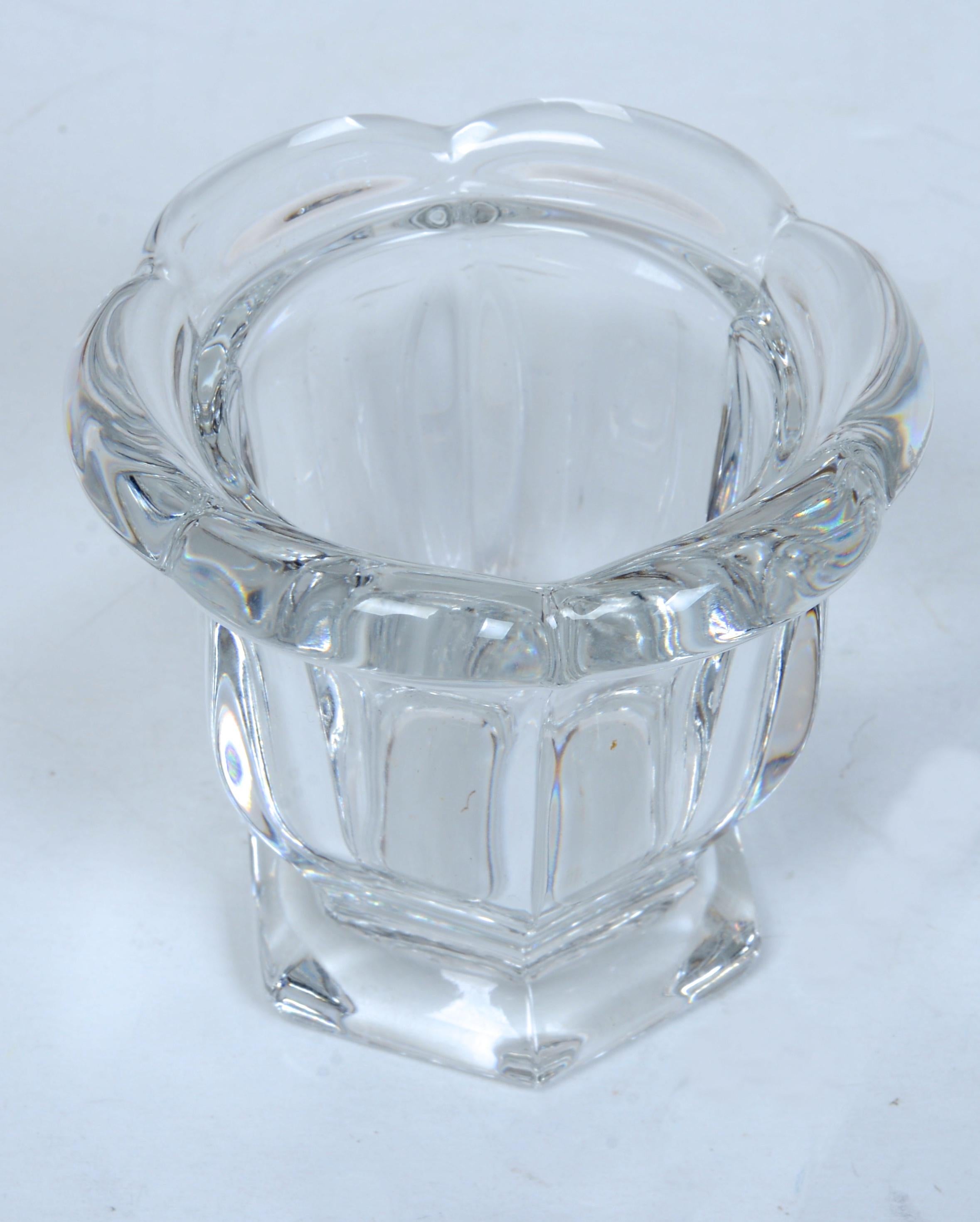 Baccarat Harcourt Mustard, Condiment or Jam Jar With Lid and Matching Spoon For Sale 3