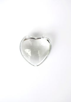 Baccarat French Crystal Heart Paperweight or Decorative Object