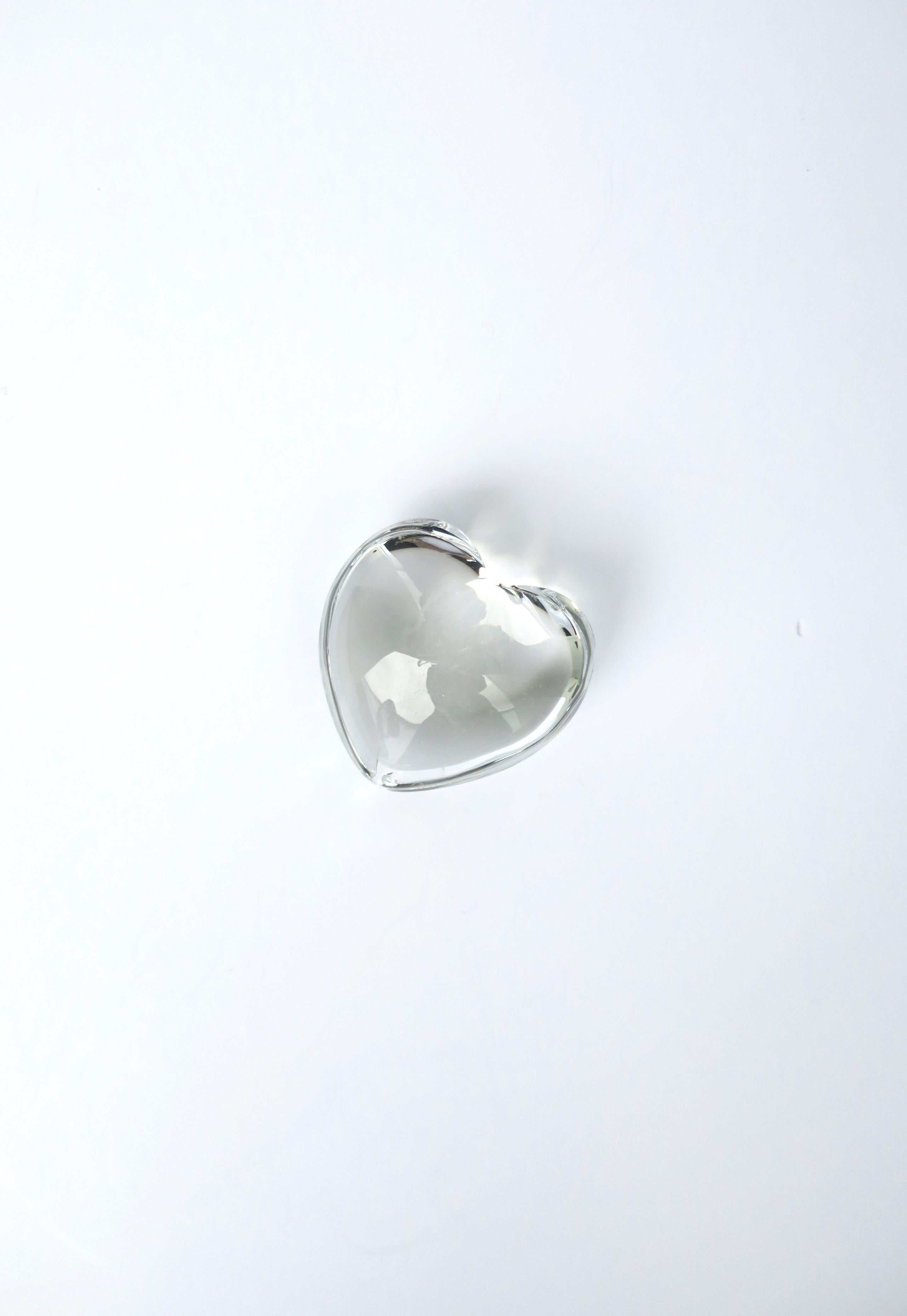 baccarat glass heart paperweight