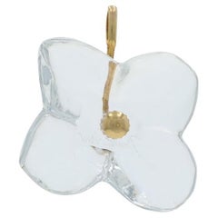 Pendentif fleur en cristal Baccarat Hortensia - or jaune 18k