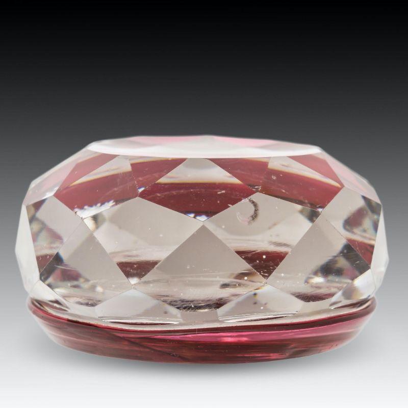 Baccarat Huntsman Sulphide Paperweight on Translucent Red Ground In Good Condition For Sale In Steyning, West sussex
