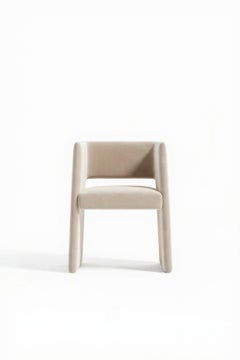 BACCARAT II - Modern Light Beige Armchair – Sculptural Minimalist Lounge Chair