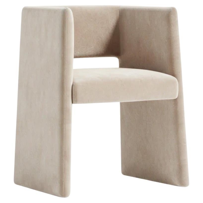 BACCARAT II - Modern Light Beige Armchair – Sculptural Minimalist Lounge Chair