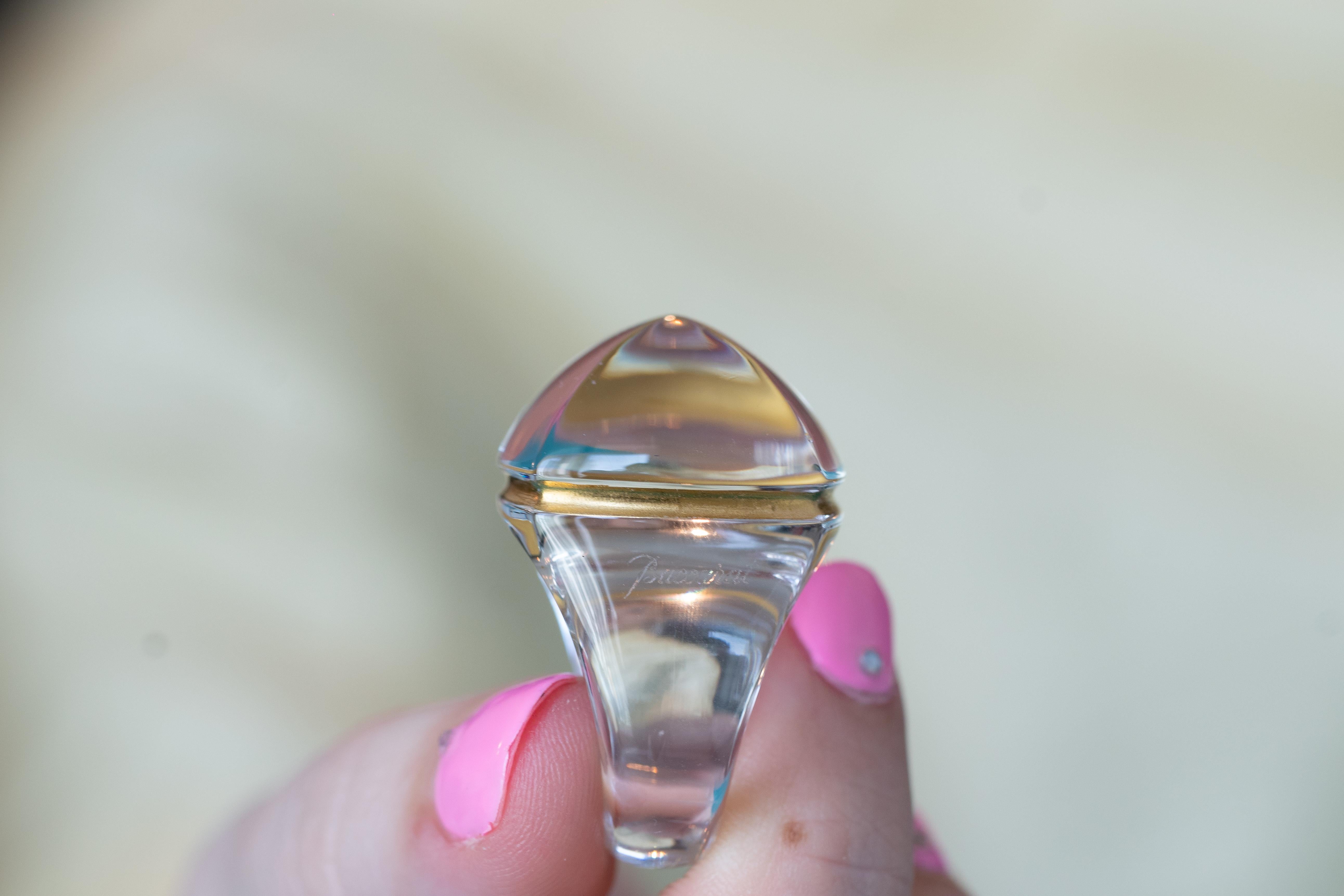 Baccarat La Bague Pop Clear Crystal Ring 7