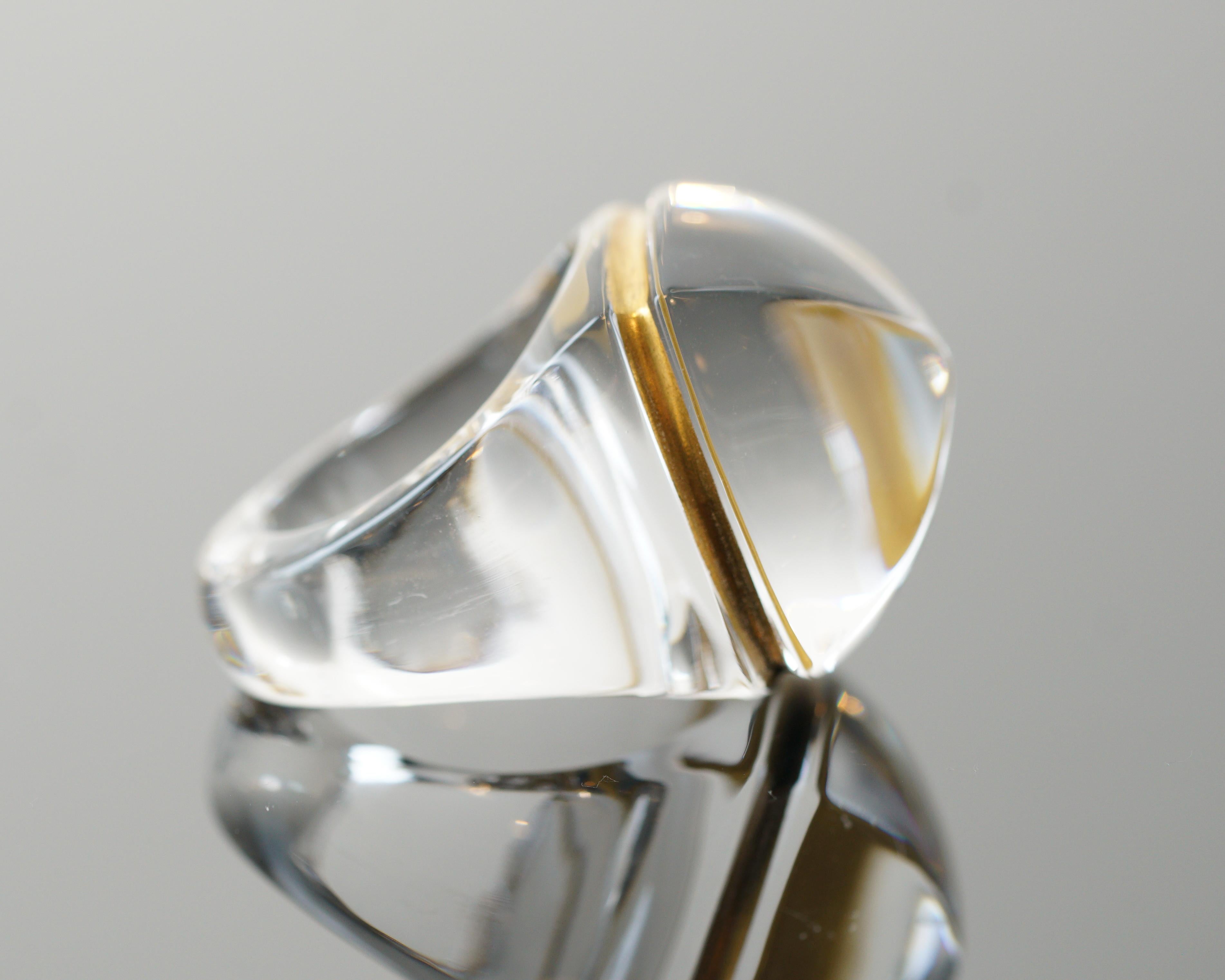 Baccarat La Bague Pop Clear Crystal Ring In Good Condition In Atlanta, GA