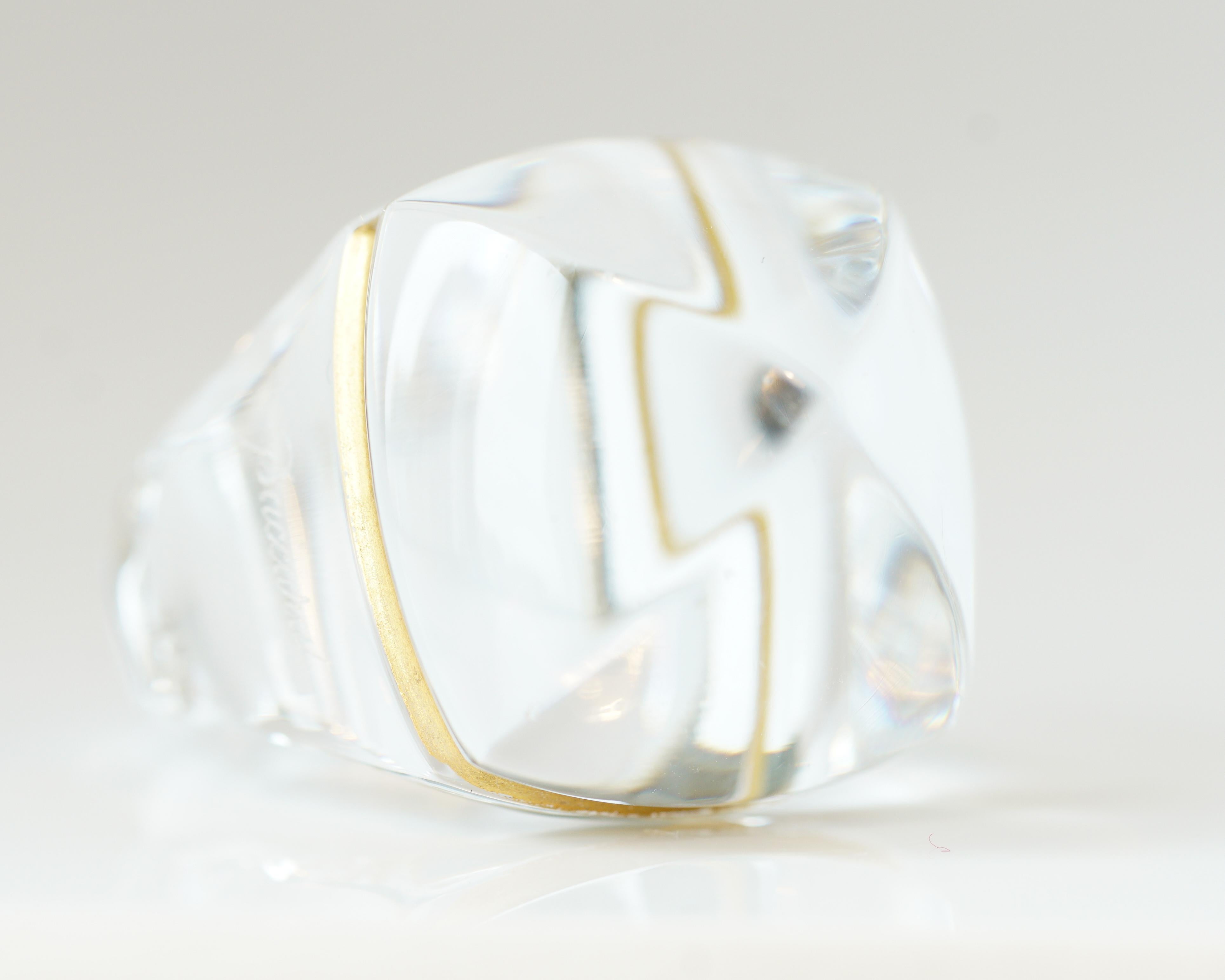 Women's Baccarat La Bague Pop Clear Crystal Ring
