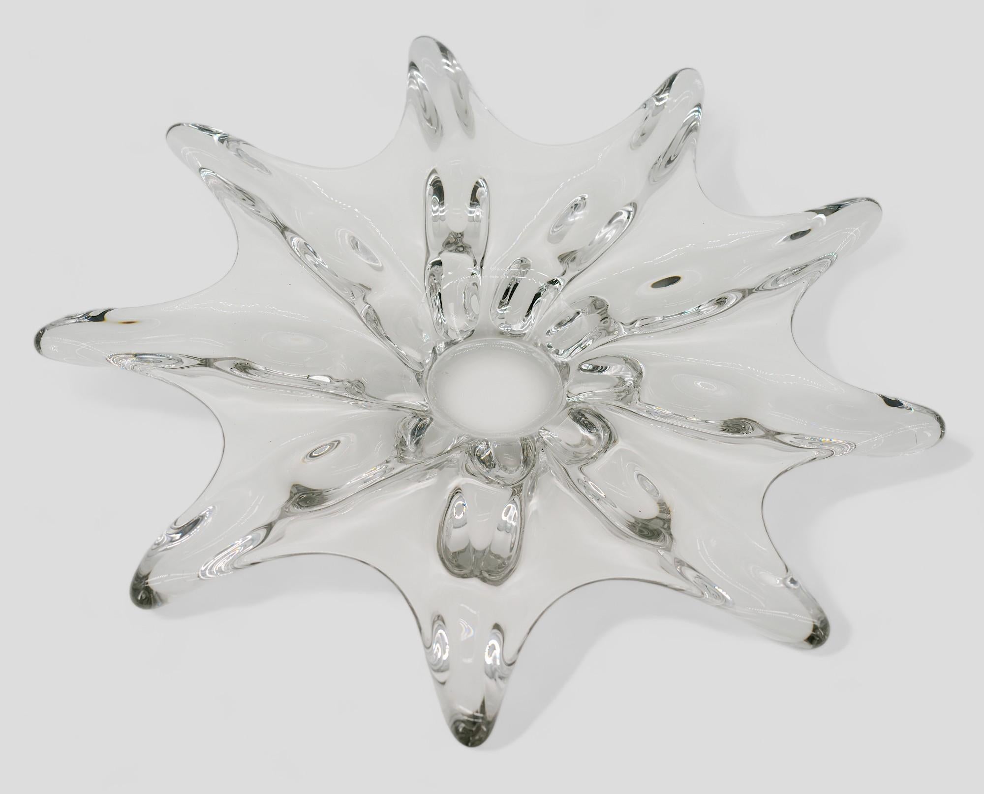 Baccarat Large Crystal Center Bowl Centerpiece, 1950s For Sale 1