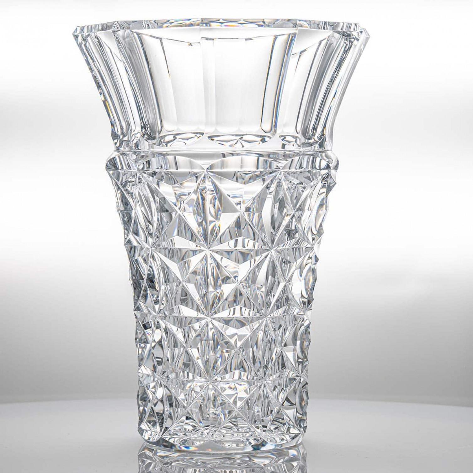 A crystal masterpiece of beautiful proportions, this vase crystallize the extraordinary know-how of the Baccarat craftsmen. The different cuts in the vase produce a magic visual effect.

Baccarat is a French luxury house and manufacturer of fine