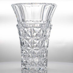 Baccarat Large Structured Tapered Clear Crystal Vase, France