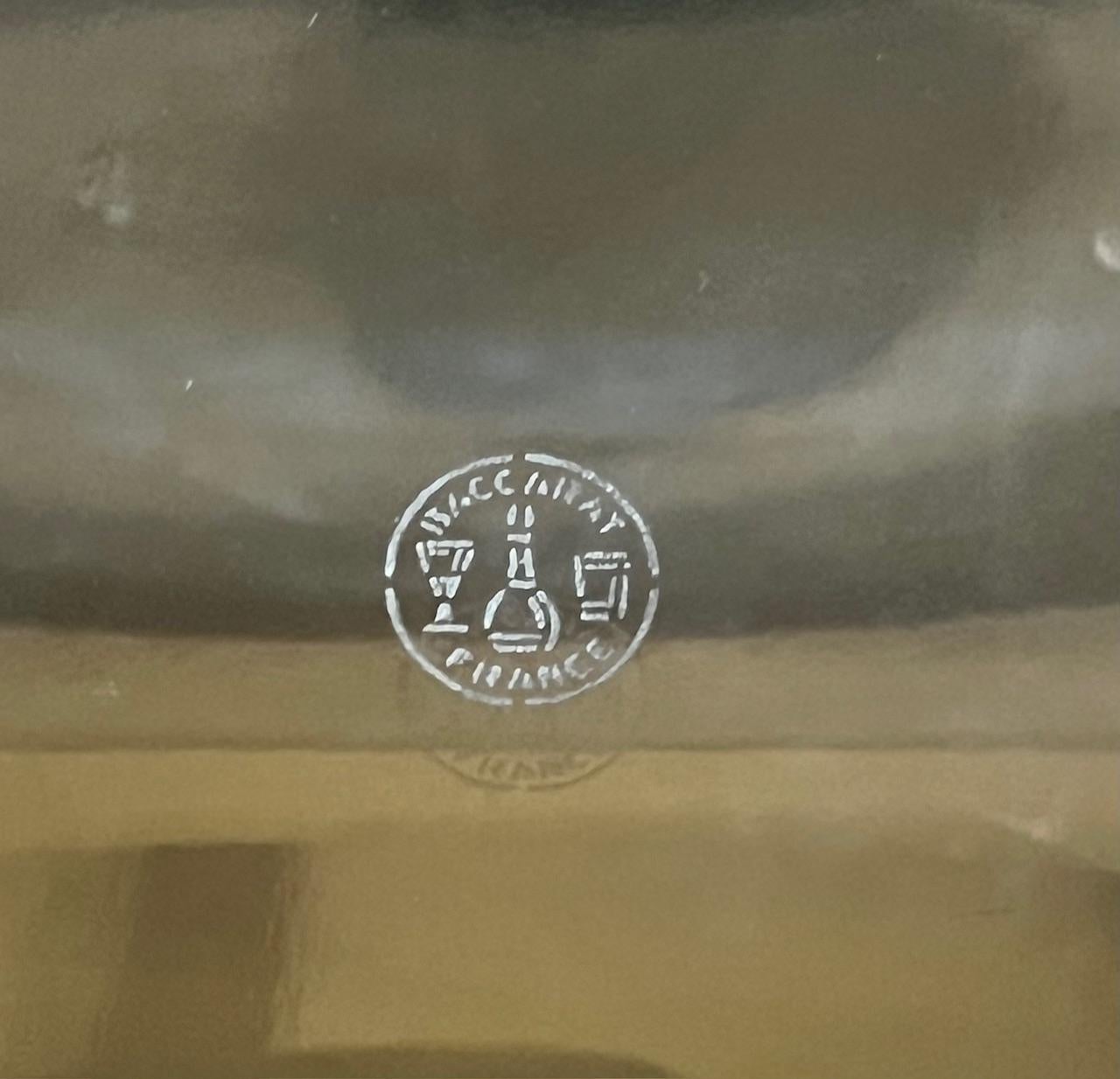 Vaso rettangolare in cristallo al piombo Baccarat, firmato in vendita 2