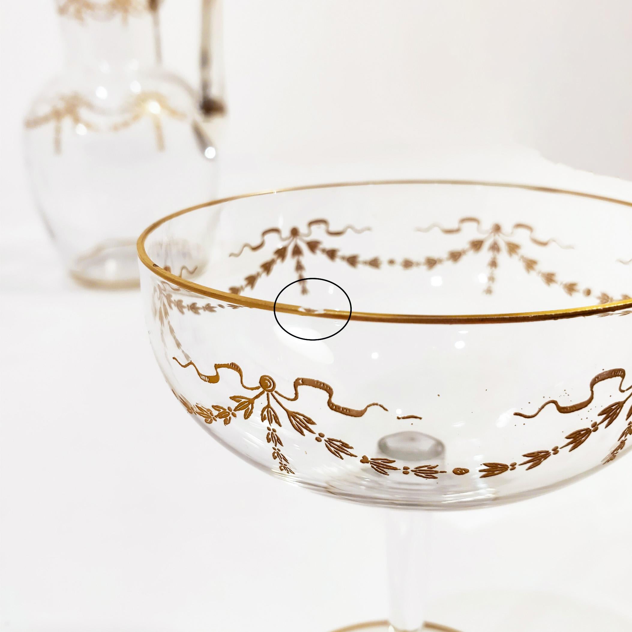Baccarat. Cristalleria da 43 pezzi in stile Luigi XVI, Francia, metà del XIX secolo in vendita 14