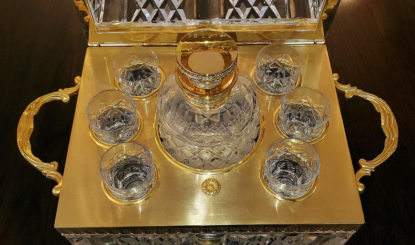 Baccarat Louis XVI Style Domed Crystal Decanter Box 5