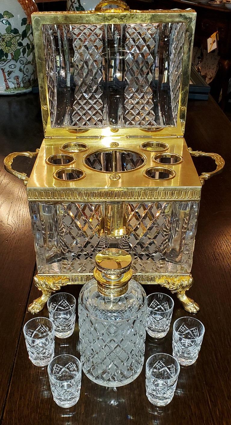 Baccarat Louis XVI Style Domed Crystal Decanter Box at 1stDibs