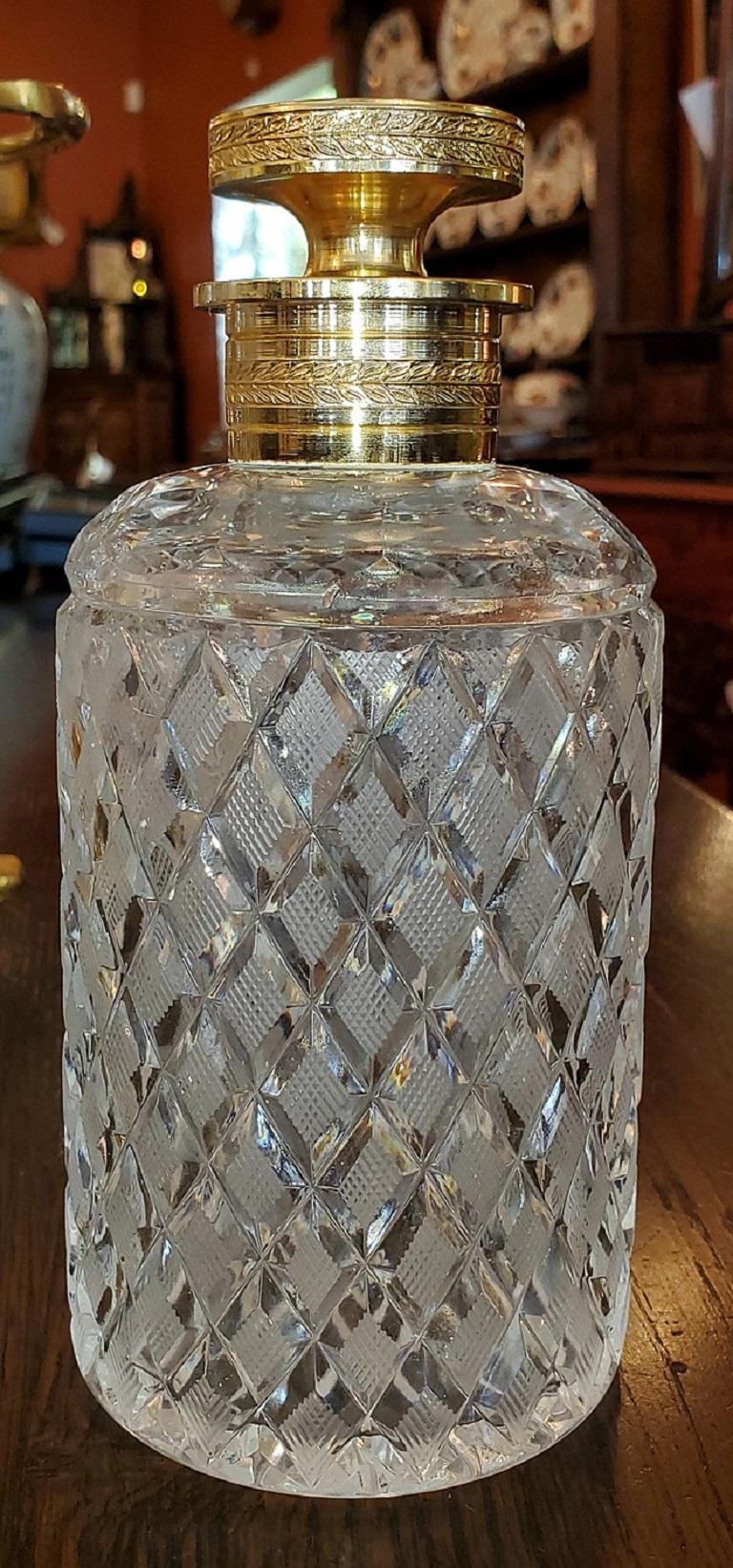 Baccarat Louis XVI Style Domed Crystal Decanter Box 10