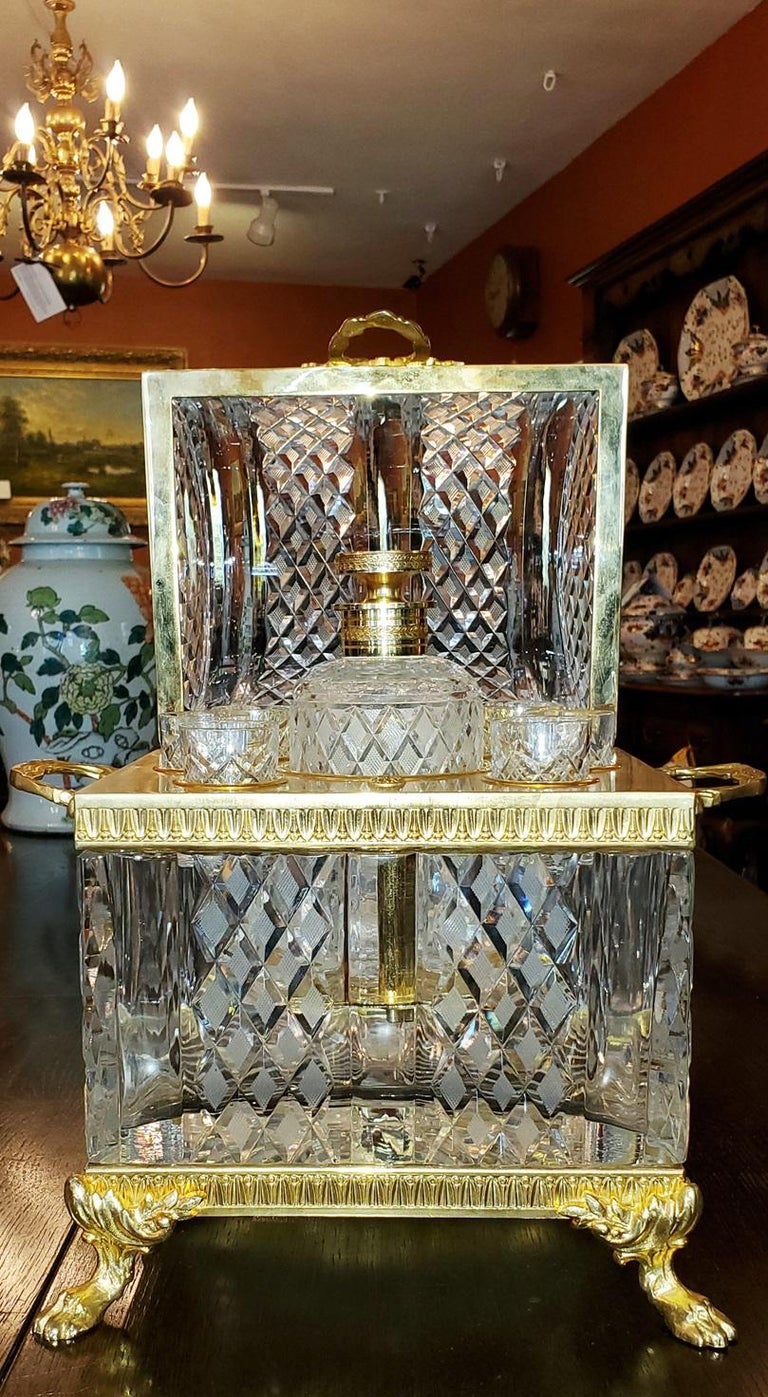 Baccarat Louis XVI Style Domed Crystal Decanter Box at 1stDibs