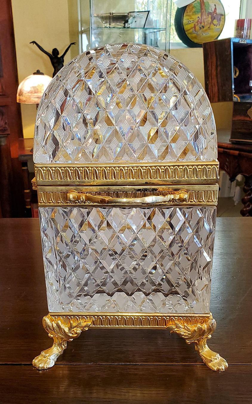 Baccarat Louis XVI Style Domed Crystal Decanter Box 1