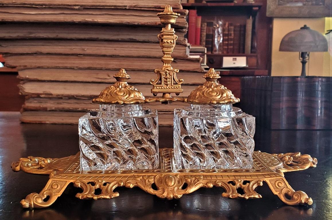 Baccarat Louis XVI Style Inkstand In Good Condition In Dallas, TX
