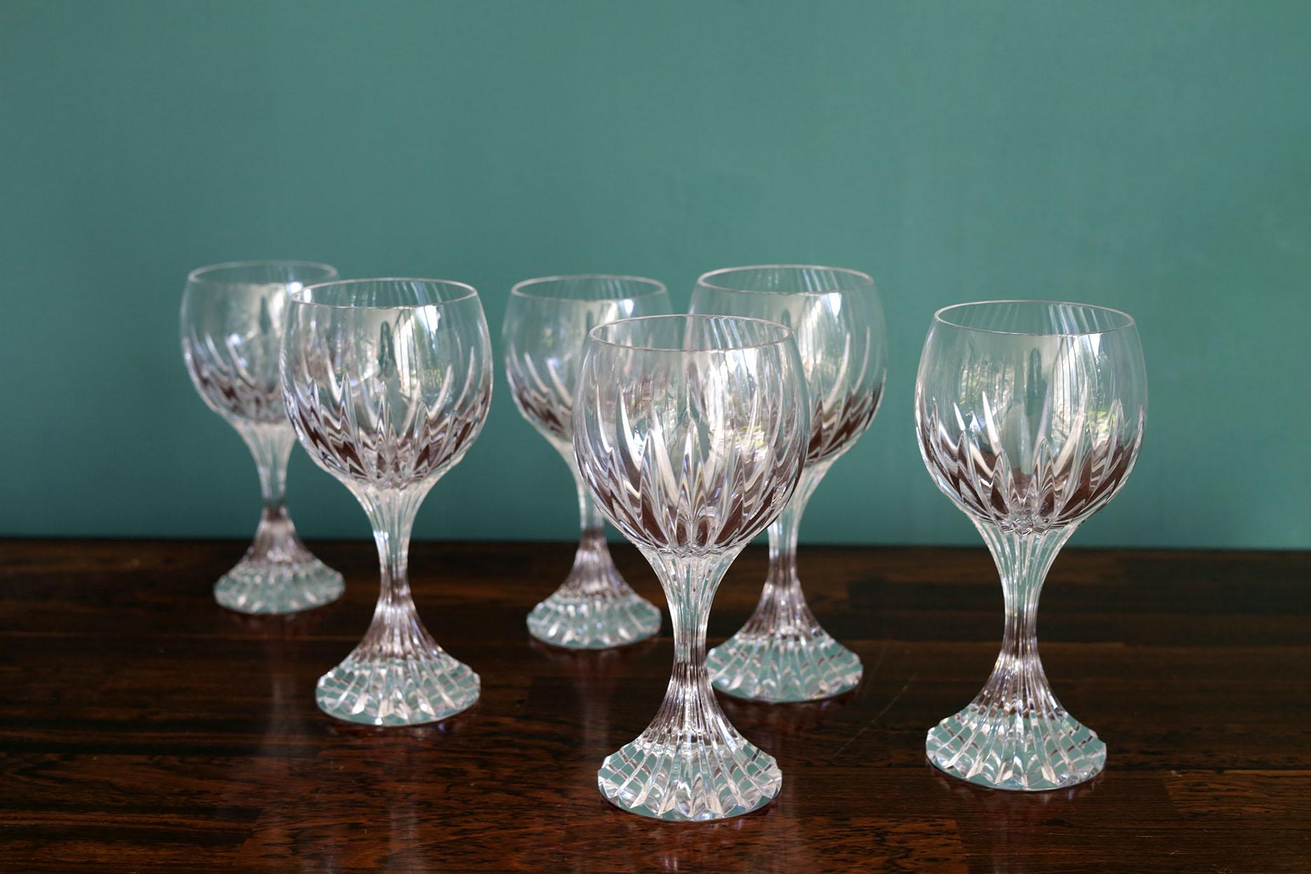 Juego de 4 copas de vino Baccarat 