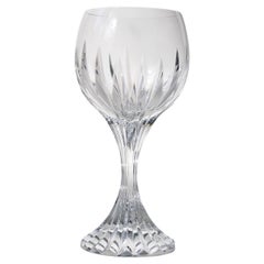 Used Baccarat "Massena" Set of 6 Crystal White Wine Glasses