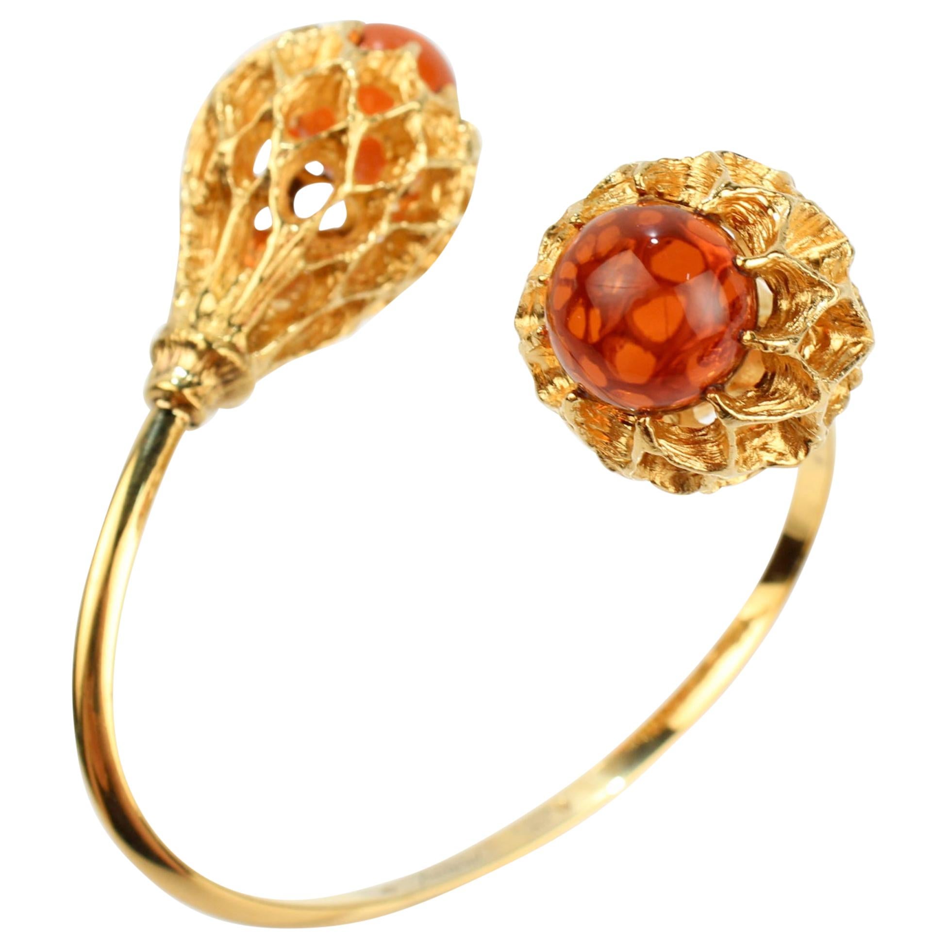 Lalique Enfants Crystal and Gilt Metal Bracelet at 1stDibs | lalique ...