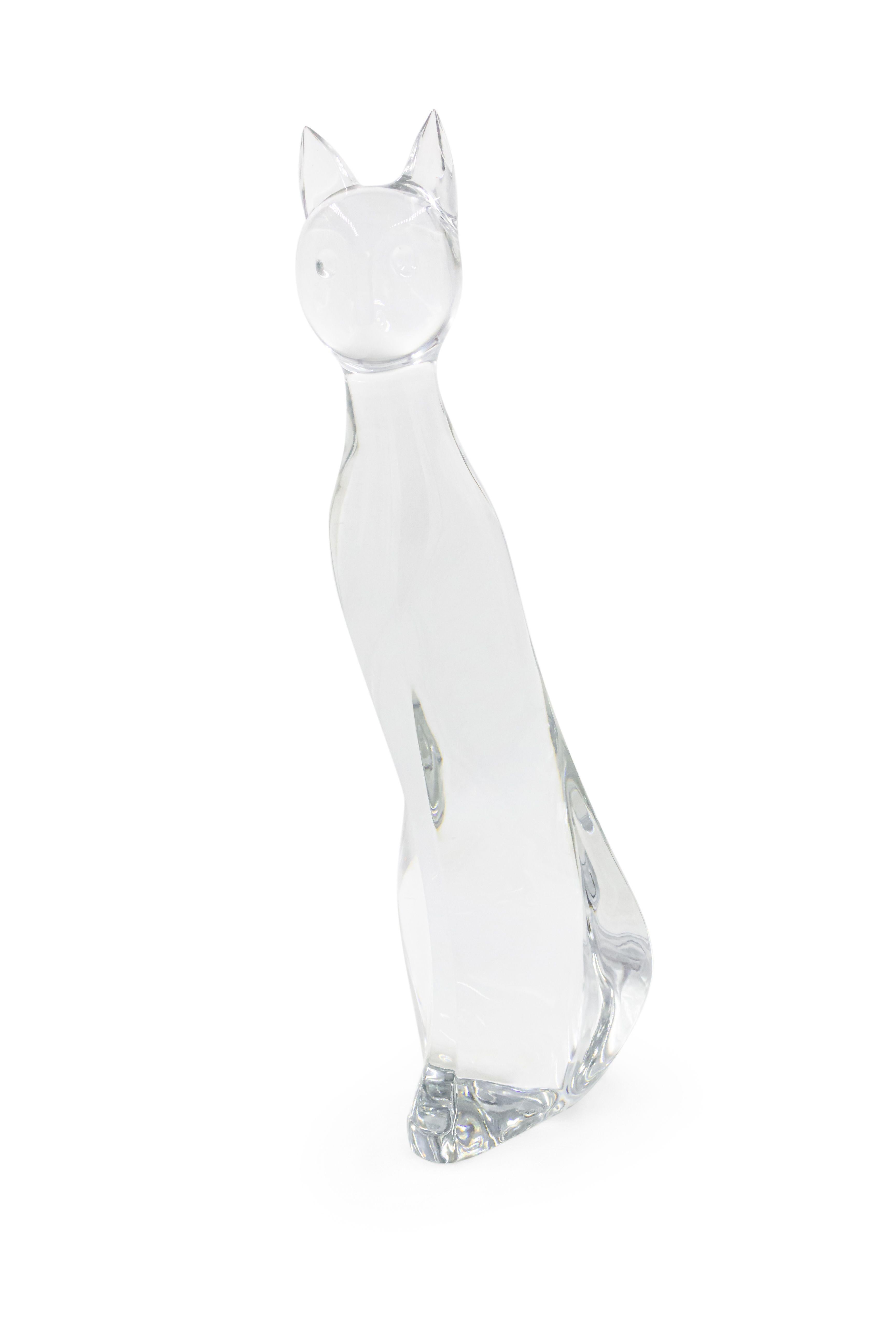 Baccarat Mid-Century Crystal Cat 3