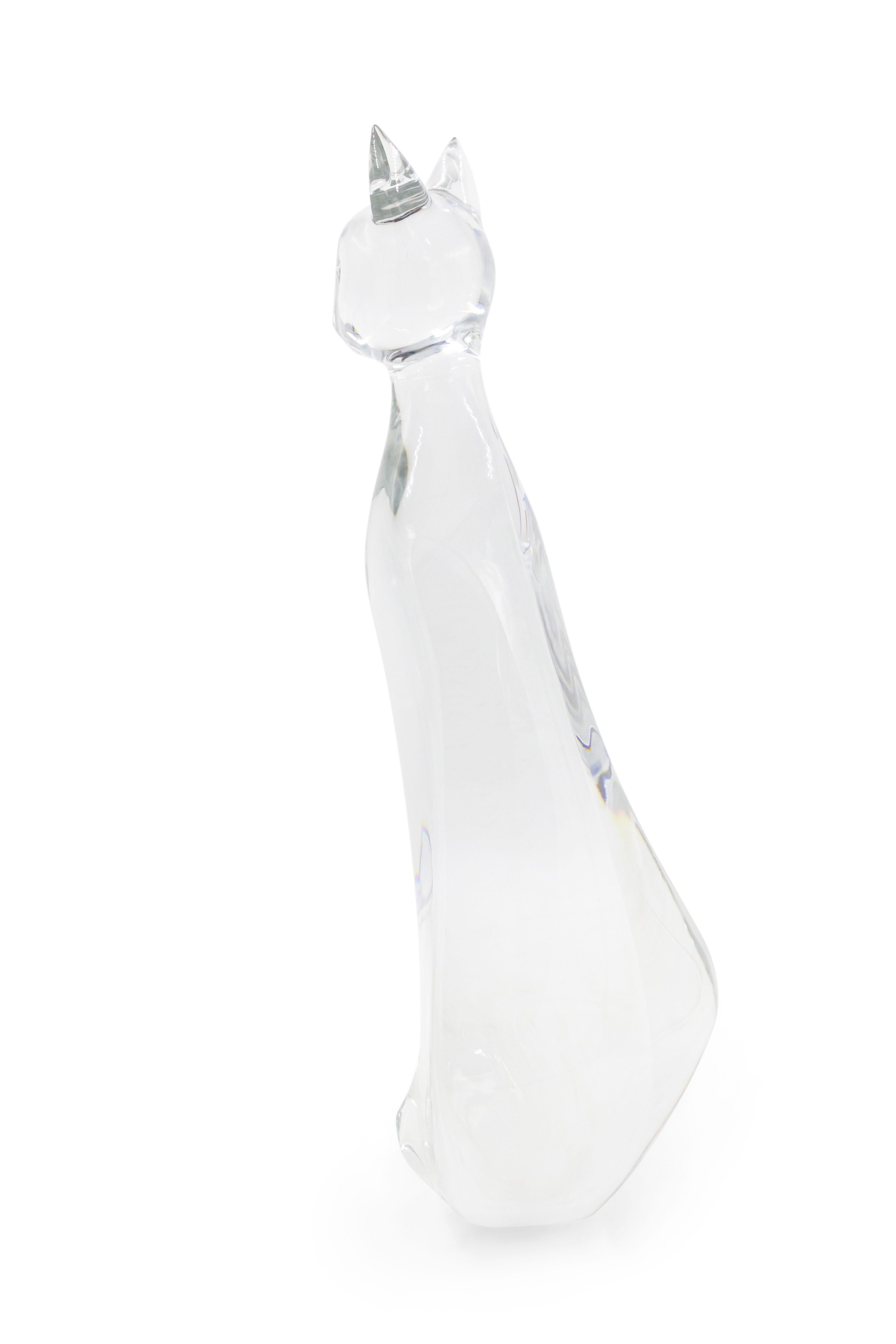 20th Century Baccarat Mid-Century Crystal Cat