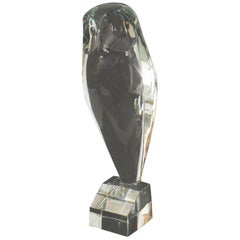 Búho de cristal de mediados de siglo de Baccarat